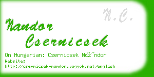 nandor csernicsek business card